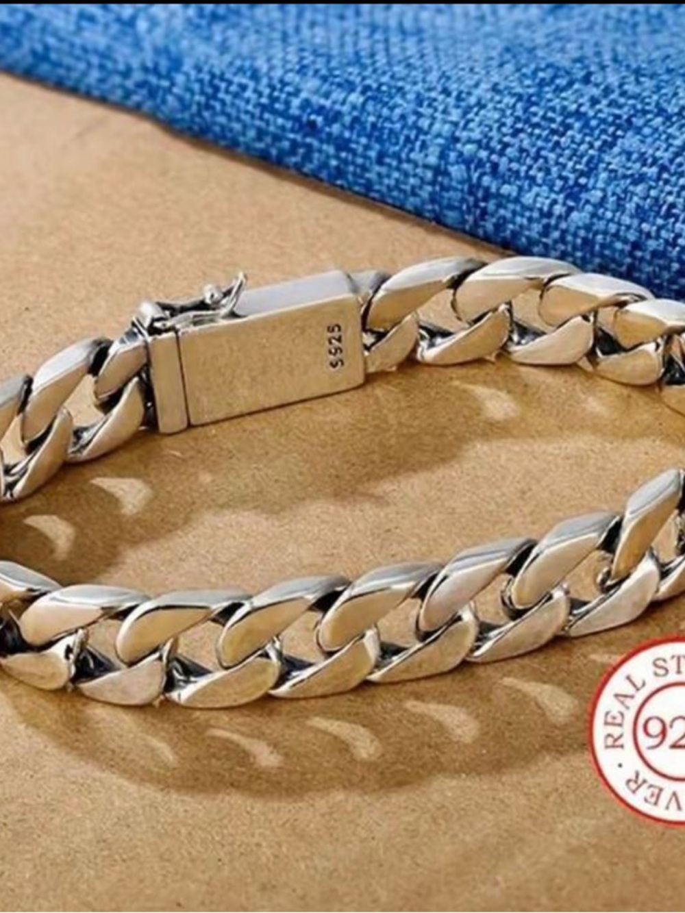 925 Sterling Silver Cuban Link Bracelet